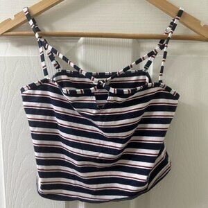 NWT Hollister Striped Cropped Tank Top Size Medium